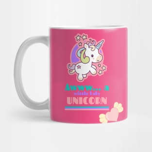 Awww... a wittle baby Unicorn Mug